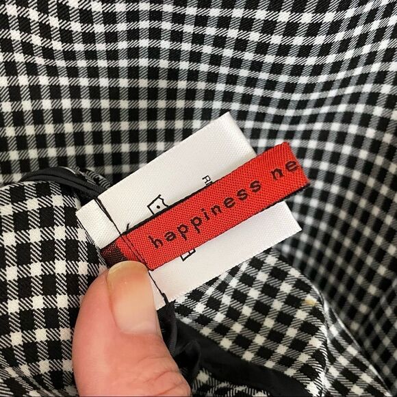 Zoza by Walking Co. Black and White Herringbone Tank Polyamide Dress, 10 - Picture 16 of 16